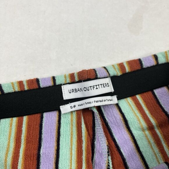 Urban Outfitters Pants Rainbow Stripe Wide Leg Lounge High Waist Festival Small - Picture 9 of 12